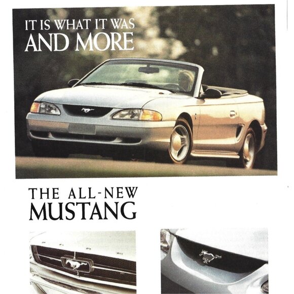 All Sports Car 1994 Mustang Ford 1990s Vintage Print Ad - Picture 2 of 4